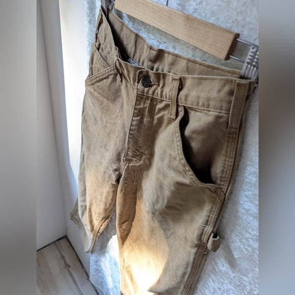 Y28 14 Used BRN Carhartt Carpenter Pants Straight Women's Xs - Picture 4 of 7